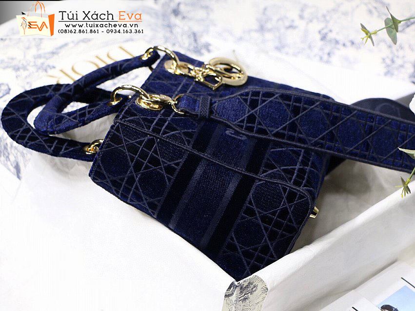 Túi Xách Dior Lady Bag Siêu Cấp Màu Xanh Đẹp M8002.