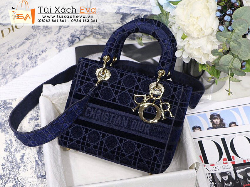 Túi Xách Dior Lady Bag Siêu Cấp Màu Xanh Đẹp M8002.