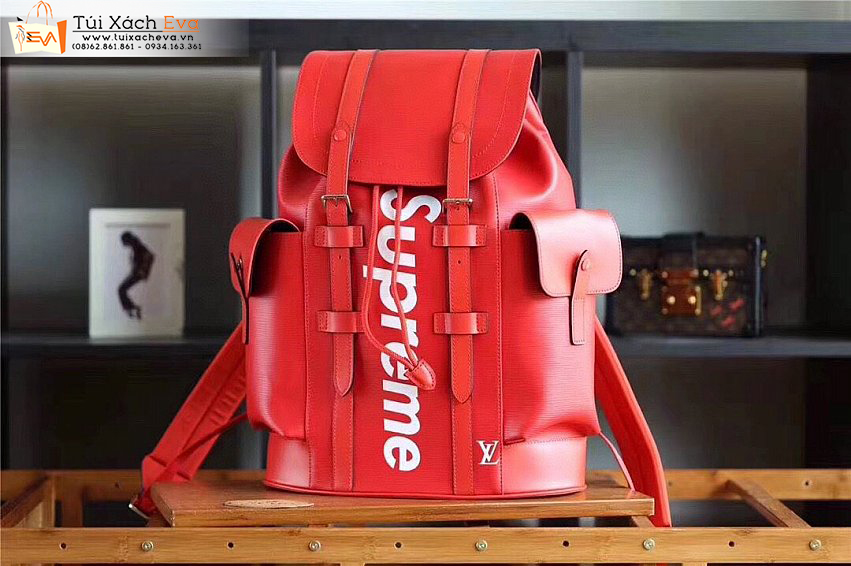 Balo Supreme Christopher Bag Siêu Cấp Màu Đỏ Đẹp M41709.