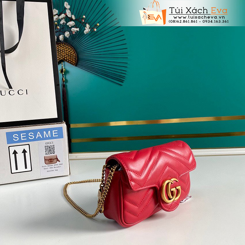 Túi Xách Gucci Marmont Bag Siêu Cấp Màu Đỏ Đẹp M476433.