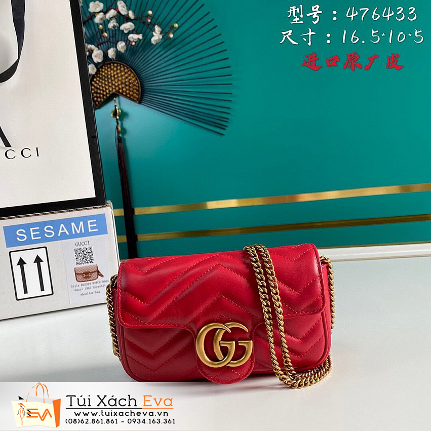 Túi Xách Gucci Marmont Bag Siêu Cấp Màu Đỏ Đẹp M476433.