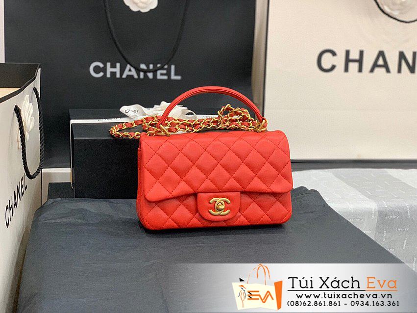 Túi Xách Chanel Bag Siêu Cấp Màu Đỏ Đẹp M8816.