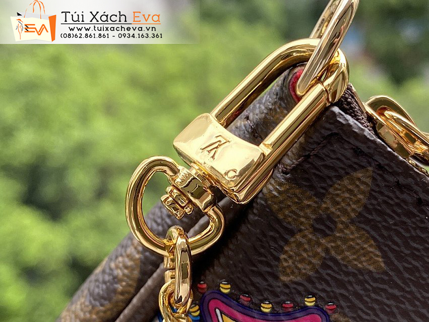 Túi Xách Lv Mini Pochette Accessoires Bag Siêu Cấp Màu Nâu Đẹp M58009.