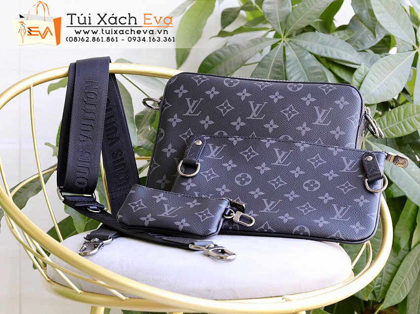 Túi Xách LV Monogram Eclipse Bag SIêu Cấp Màu Đen Đẹp M69443.