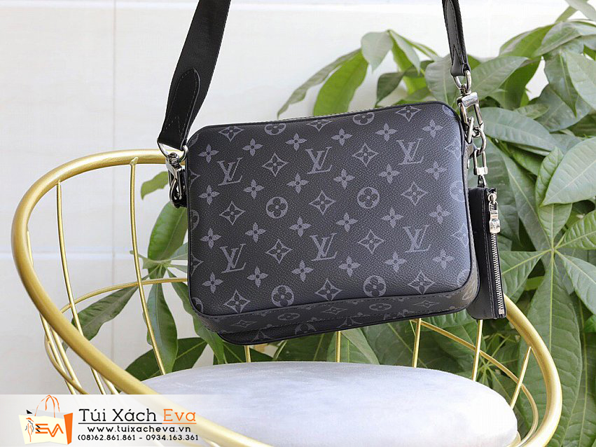 Túi Xách LV Monogram Eclipse Bag SIêu Cấp Màu Đen Đẹp M69443.