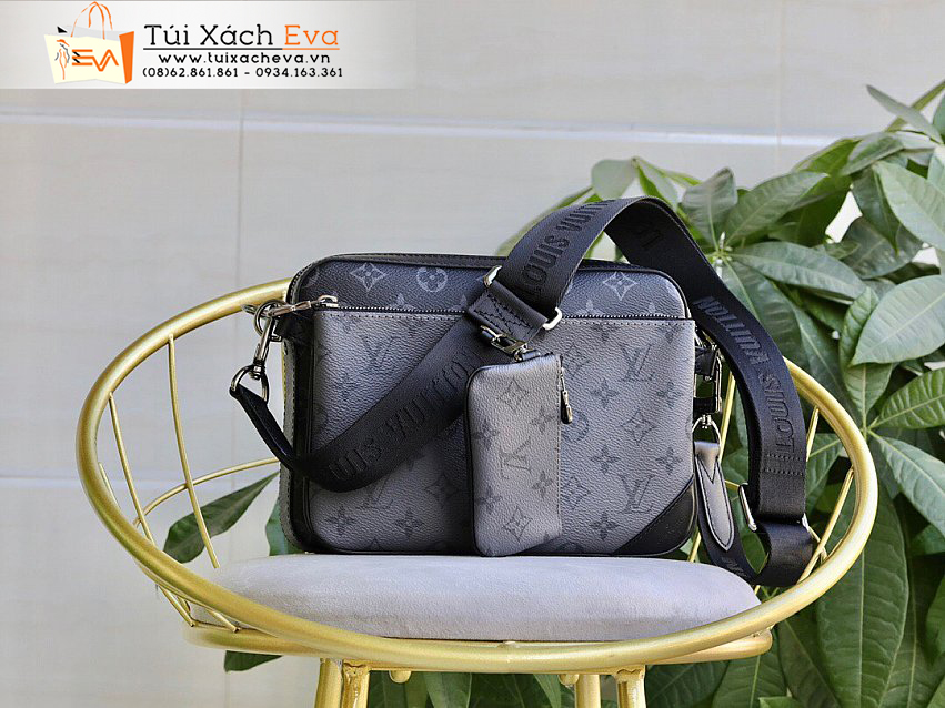 Túi Xách LV Monogram Eclipse Bag SIêu Cấp Màu Đen Đẹp M69443.