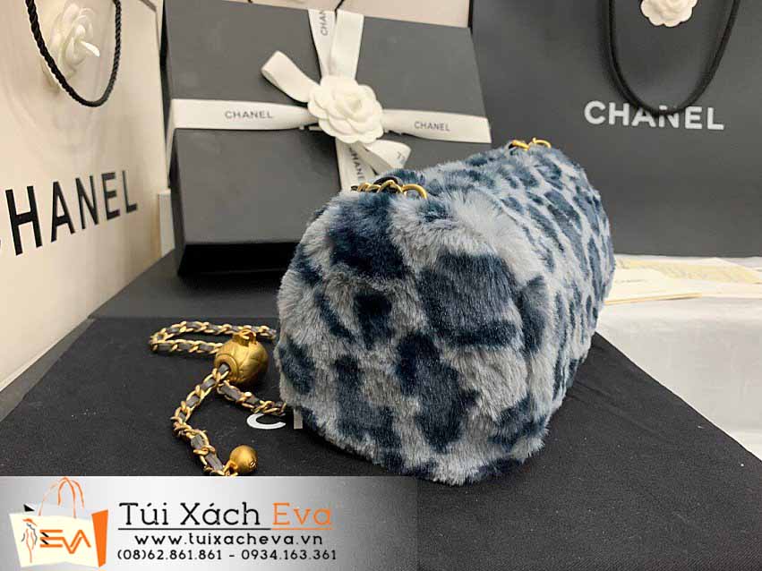 Túi Xách Chanel Bag Siêu Cấp Màu Trắng Sọc Xanh Đẹp M1899.