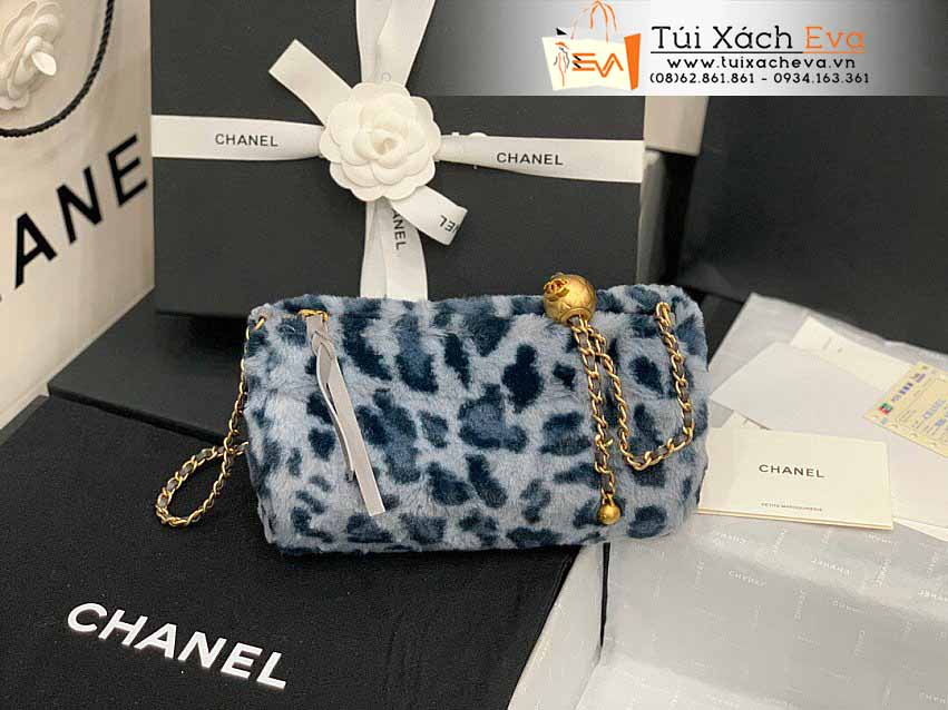 Túi Xách Chanel Bag Siêu Cấp Màu Trắng Sọc Xanh Đẹp M1899.