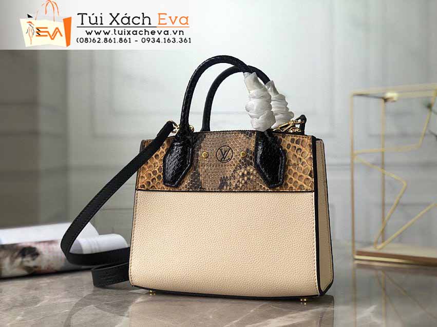 Túi Xách LV City Steamer Bag Siêu Cấp Màu Kem Đẹp M95975.