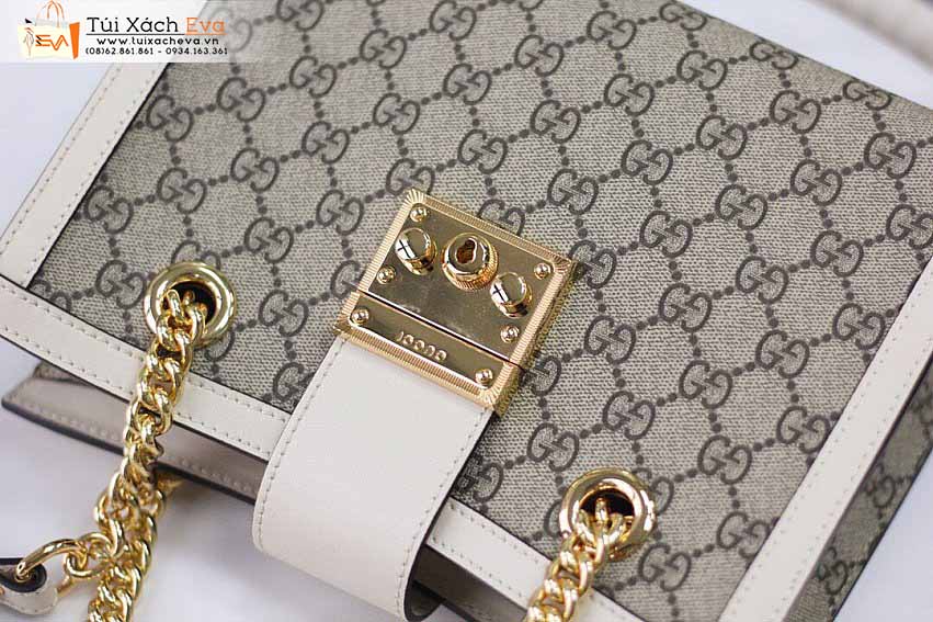 Túi Xách Gucci Padlock Bag Siêu Cấp Màu Xám Phối Trắng Đẹp M498156.