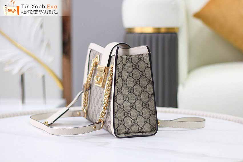 Túi Xách Gucci Padlock Bag Siêu Cấp Màu Xám Phối Trắng Đẹp M498156.