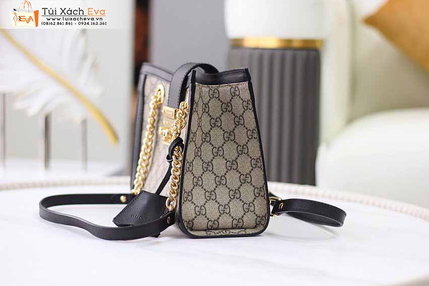 Túi Xách Gucci Padlock Bag Siêu Cấp Màu Xám Phối Đen Đẹp M498156.