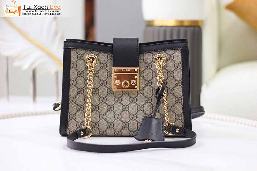 Túi Xách Gucci Padlock Bag Siêu Cấp Màu Xám Phối Đen Đẹp M498156.