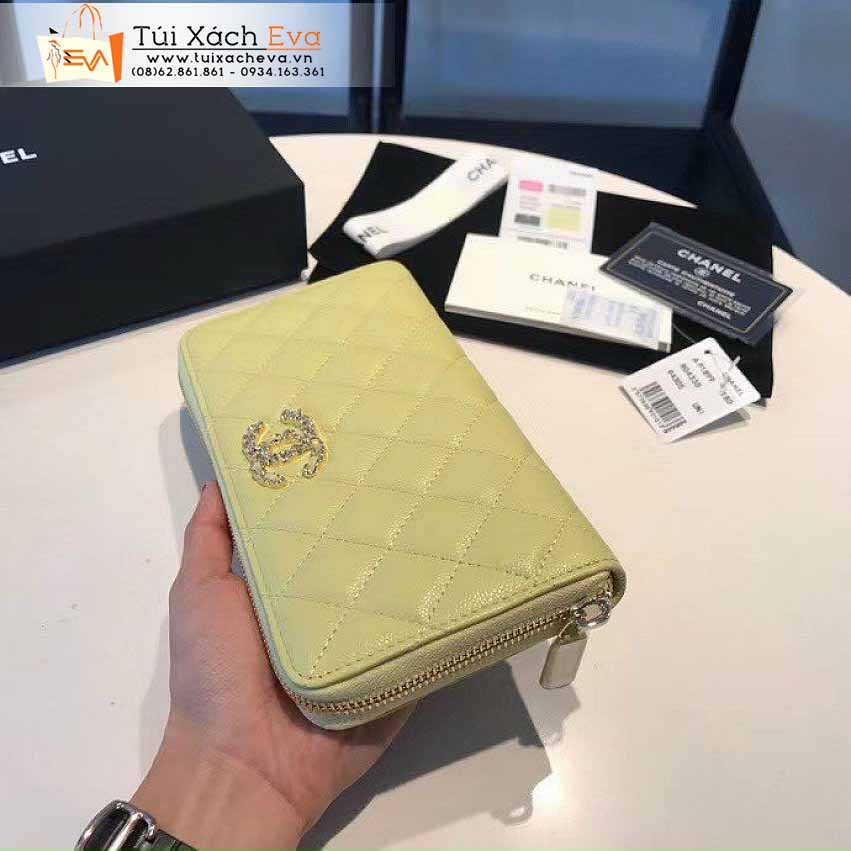 Ví Cầm Tay Chanel Bag Siêu Cấp Màu Vàng Đẹp.