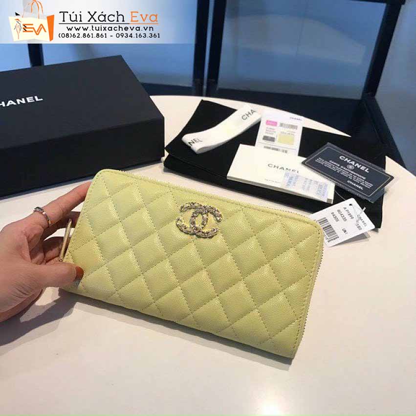 Ví Cầm Tay Chanel Bag Siêu Cấp Màu Vàng Đẹp.