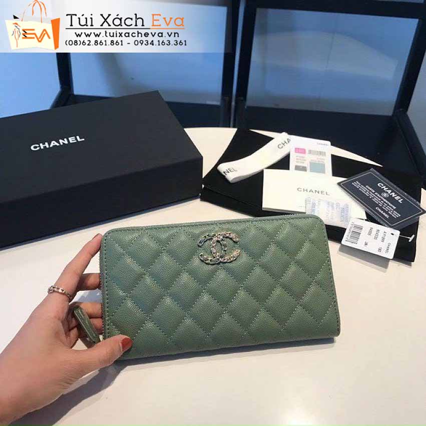 Ví Cầm Tay Chanel Bag Siêu Cấp Màu Xanh Lá Đẹp.