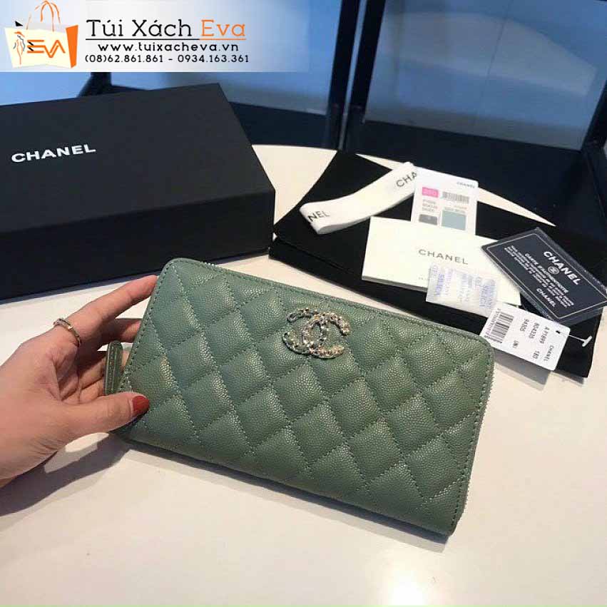 Ví Cầm Tay Chanel Bag Siêu Cấp Màu Xanh Lá Đẹp.