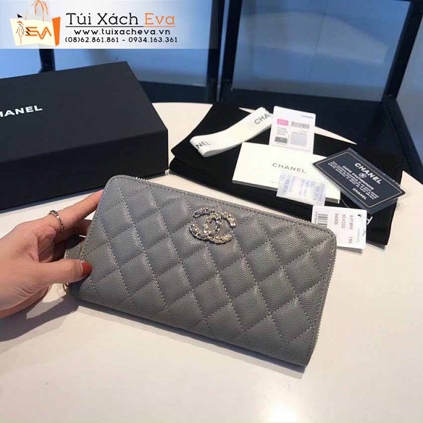 Ví Cầm Tay Chanel Bag Siêu Cấp Màu Xám Đẹp.