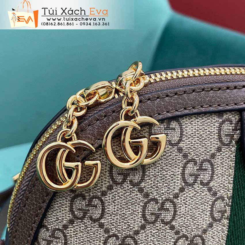 Túi Xách Gucci Ophidia Bag Siêu Cấp Màu Nâu Phối Sọc Đỏ Xanh Đẹp M499621.