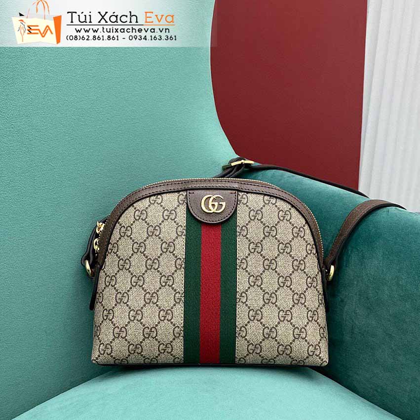 Túi Xách Gucci Ophidia Bag Siêu Cấp Màu Nâu Phối Sọc Đỏ Xanh Đẹp M499621.