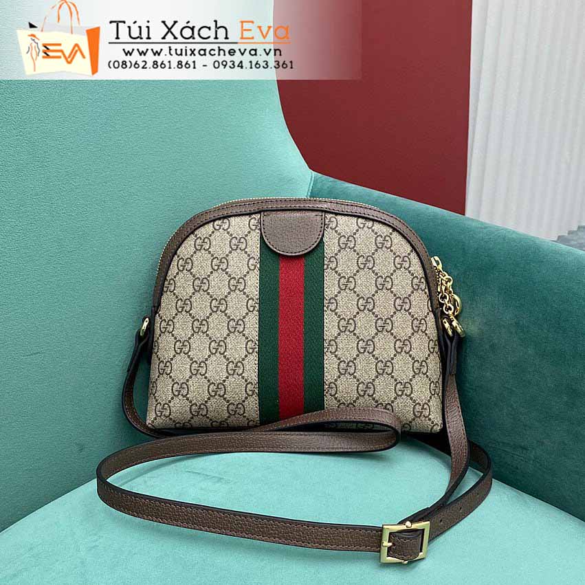 Túi Xách Gucci Ophidia Bag Siêu Cấp Màu Nâu Phối Sọc Đỏ Xanh Đẹp M499621.