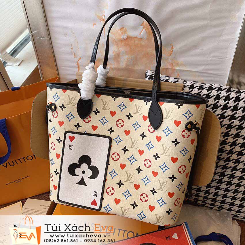 Túi Xách LV Neverfull Bag Siêu Cấp Màu Trắng Đẹp M56960.