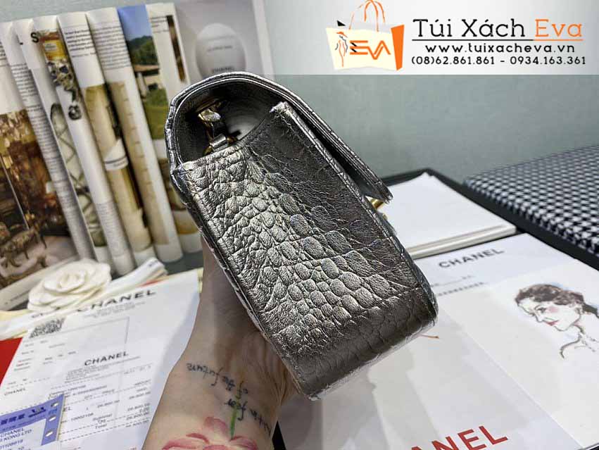 Túi Xách Chanel Classic Flap Bag Siêu Cấp Màu Xám Đẹp M01116.