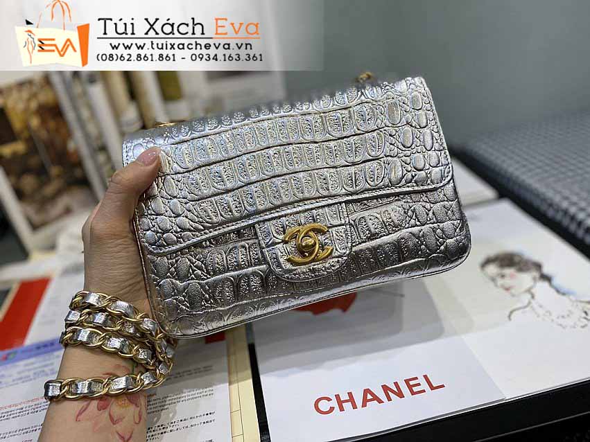Túi Xách Chanel Classic Flap Bag Siêu Cấp Màu Xám Đẹp M01116.