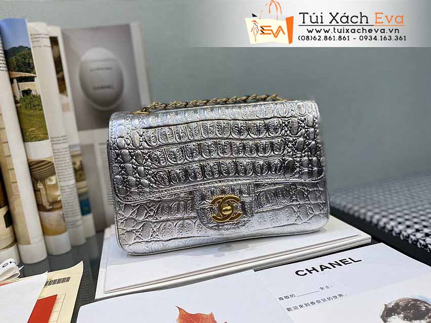 Túi Xách Chanel Classic Flap Bag Siêu Cấp Màu Xám Đẹp M01116.