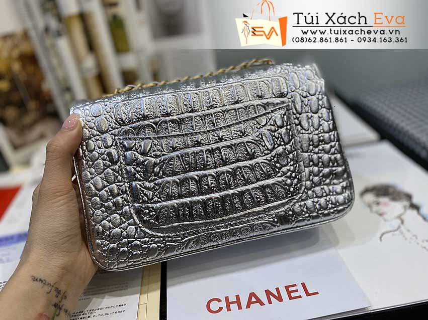 Túi Xách Chanel Classic Flap Bag Siêu Cấp Màu Xám Đẹp M01116.