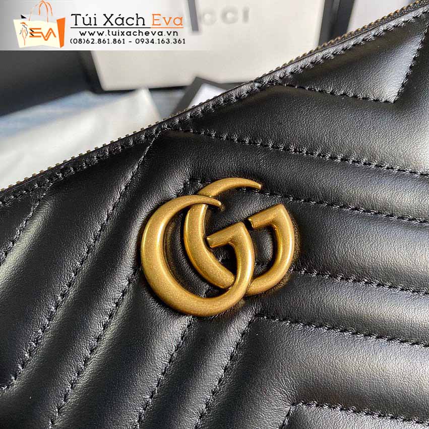 Ví Cầm Tay Gucci Marmont Bag Siêu Cấp Màu Đen Đẹp M476440.