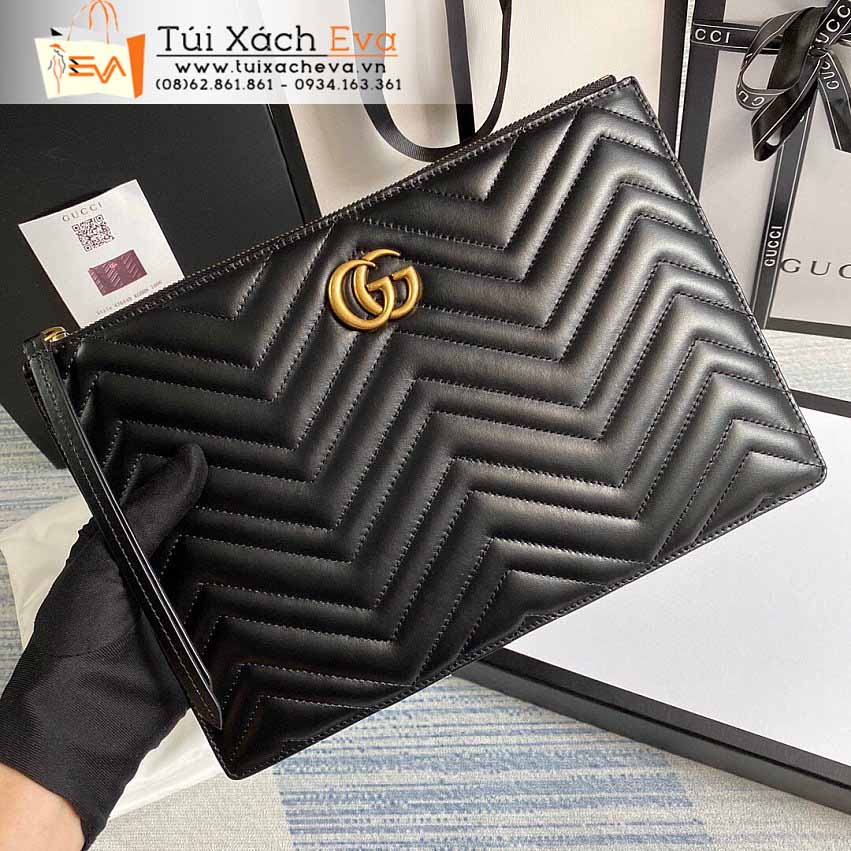 Ví Cầm Tay Gucci Marmont Bag Siêu Cấp Màu Đen Đẹp M476440.