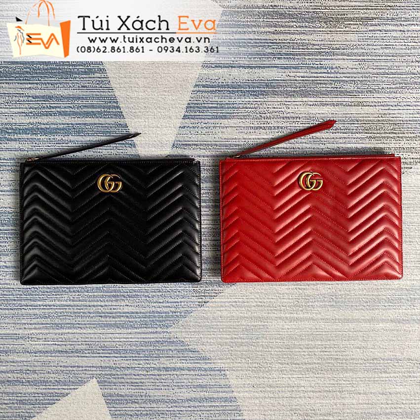 Ví Cầm Tay Gucci Marmont Bag Siêu Cấp Màu Đen Đẹp M476440.