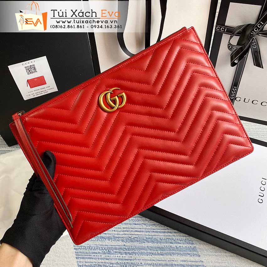 Ví Cầm Tay Gucci Marmont Bag Siêu Cấp Màu Đỏ Đẹp M476440.