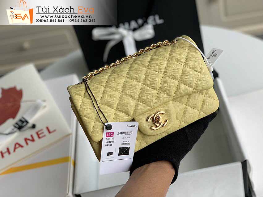 Túi Xách Chanel Classic Flap Bag Siêu Cấp Màu Vàng Đẹp M1116.