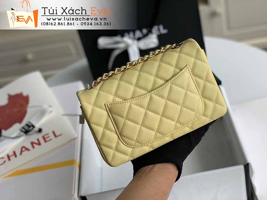 Túi Xách Chanel Classic Flap Bag Siêu Cấp Màu Vàng Đẹp M1116.