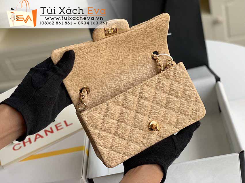 Túi Xách Chanel Classic Flap Bag Siêu Cấp Màu Kem Đẹp M1116.