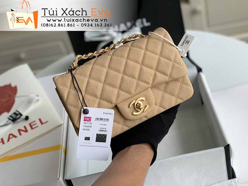 Túi Xách Chanel Classic Flap Bag Siêu Cấp Màu Kem Đẹp M1116.