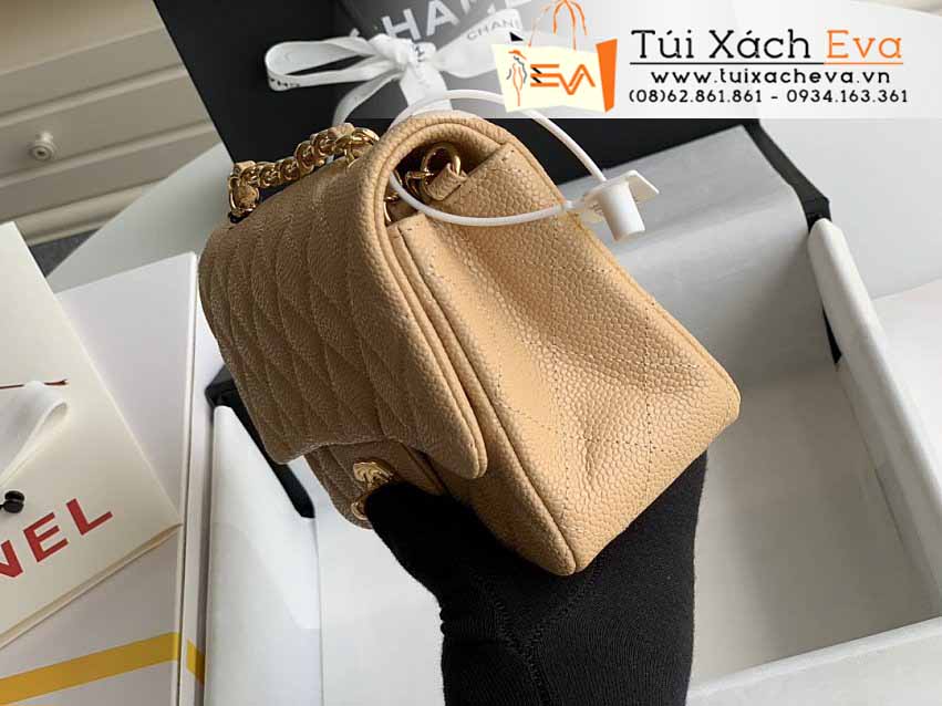 Túi Xách Chanel Classic Flap Bag Siêu Cấp Màu Kem Đẹp M1116.