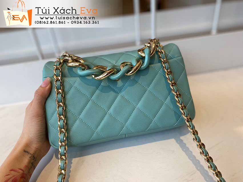 Túi Xách Chanel Cruise Bag Siêu Cấp Màu Xanh Ngọc Đẹp M1353.