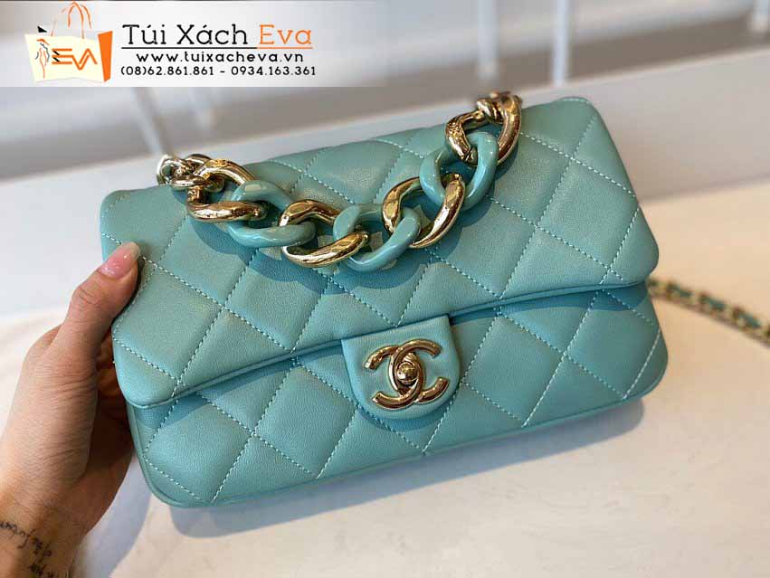 Túi Xách Chanel Cruise Bag Siêu Cấp Màu Xanh Ngọc Đẹp M1353.