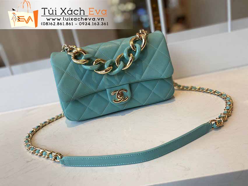 Túi Xách Chanel Cruise Bag Siêu Cấp Màu Xanh Ngọc Đẹp M1353.