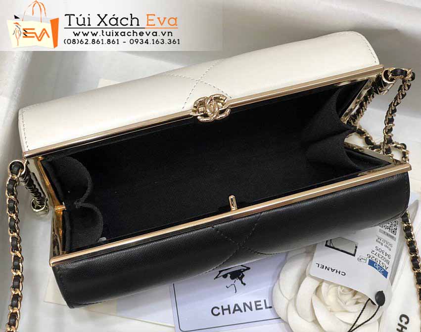 Túi Xách Chanel Bag Siêu Cấp Màu Đen Phối Trắng Đẹp M1926.