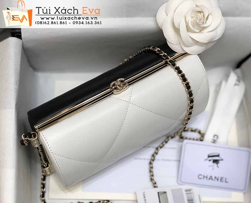 Túi Xách Chanel Bag Siêu Cấp Màu Đen Phối Trắng Đẹp M1926.