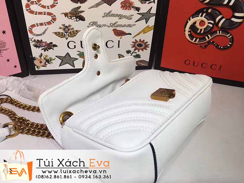 Túi Xách Gucci Marmont Bag Siêu Cấp Màu Trắng Đẹp M446744.