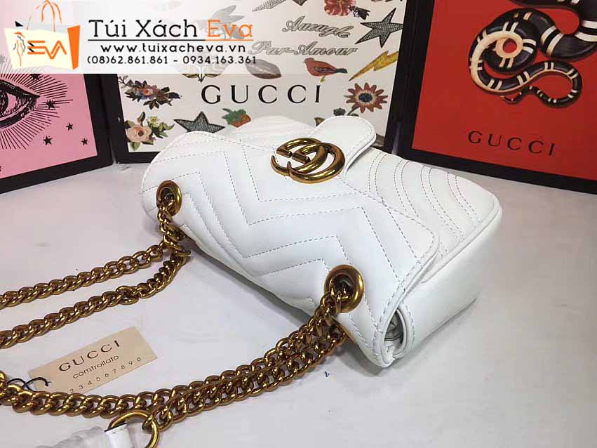 Túi Xách Gucci Marmont Bag Siêu Cấp Màu Trắng Đẹp M446744.