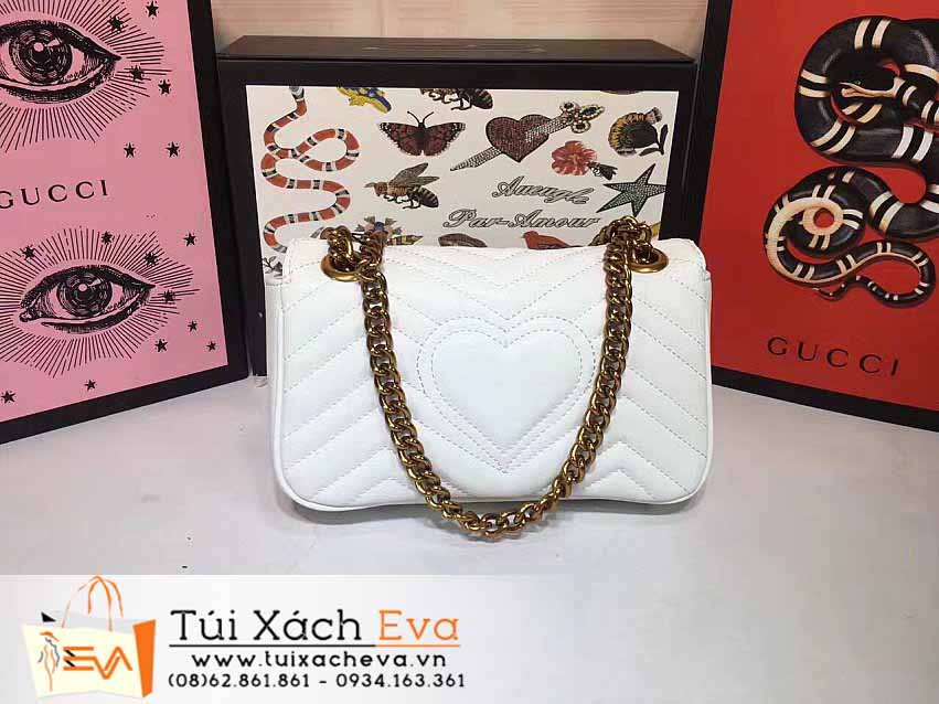 Túi Xách Gucci Marmont Bag Siêu Cấp Màu Trắng Đẹp M446744.