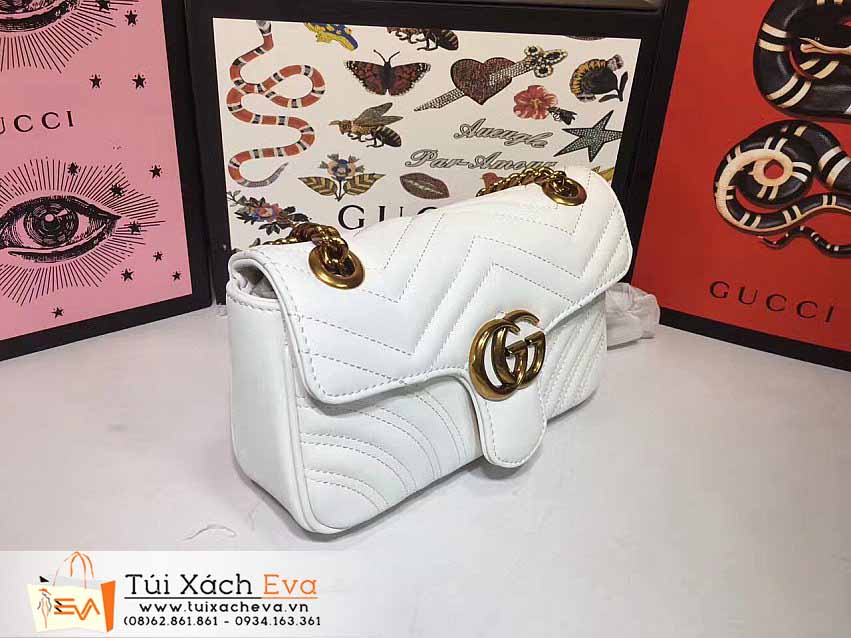 Túi Xách Gucci Marmont Bag Siêu Cấp Màu Trắng Đẹp M446744.