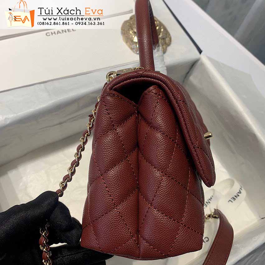 Túi Xách Chanel MiNi CoCo Handle Bag Siêu Cấp Màu Đỏ Đẹp M28000.