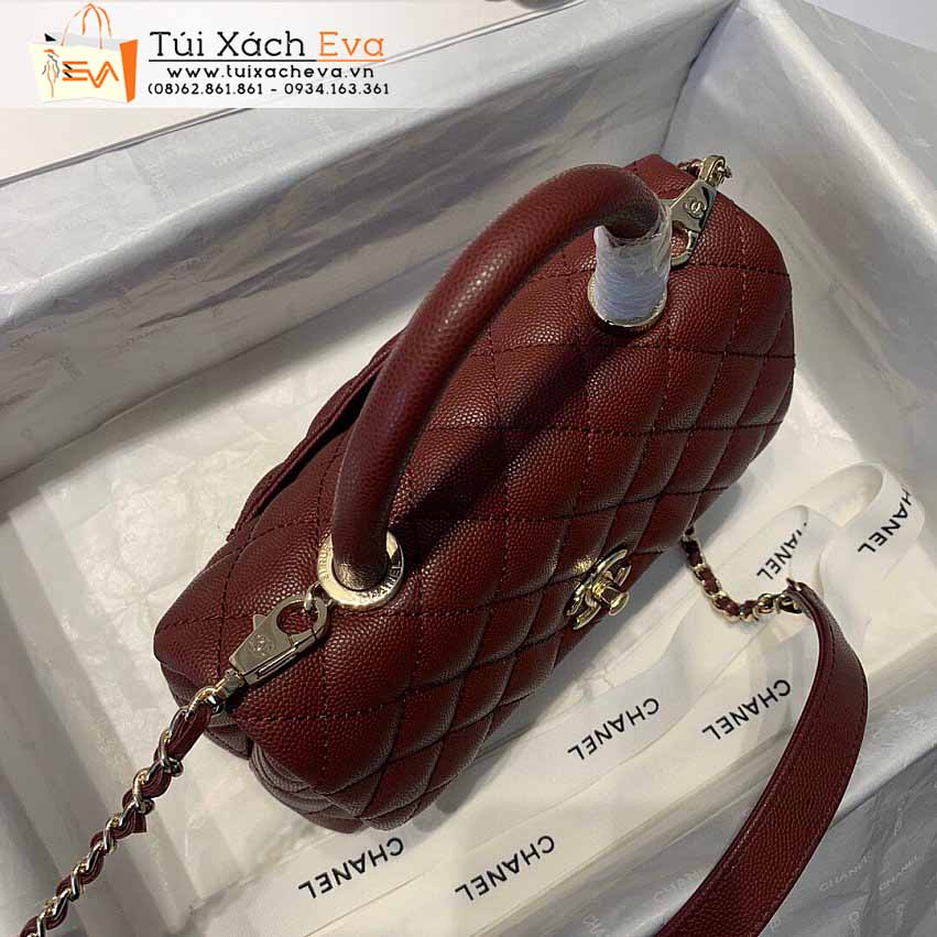 Túi Xách Chanel MiNi CoCo Handle Bag Siêu Cấp Màu Đỏ Đẹp M28000.